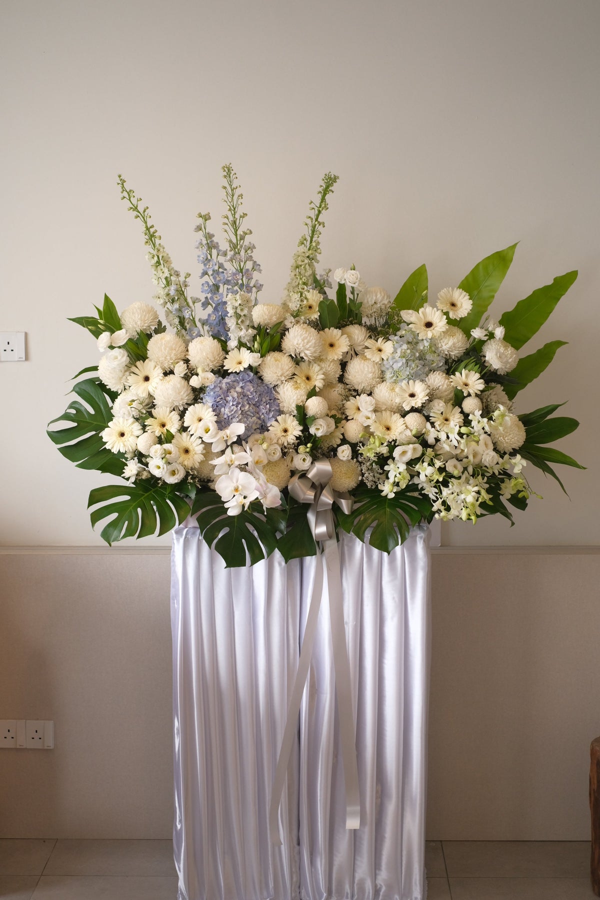 Bralette Condolence Wreath by Bamboo Green Florist, Penang