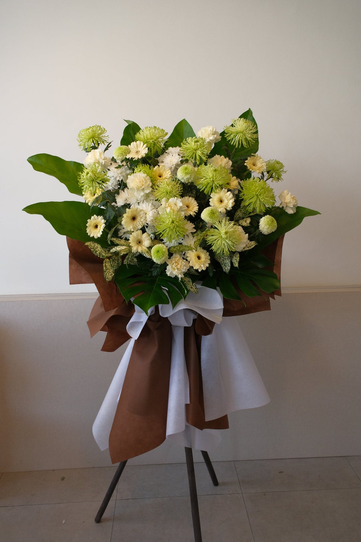 Comfort Green Condolence Wreath by Bamboo Green Florist, Penang