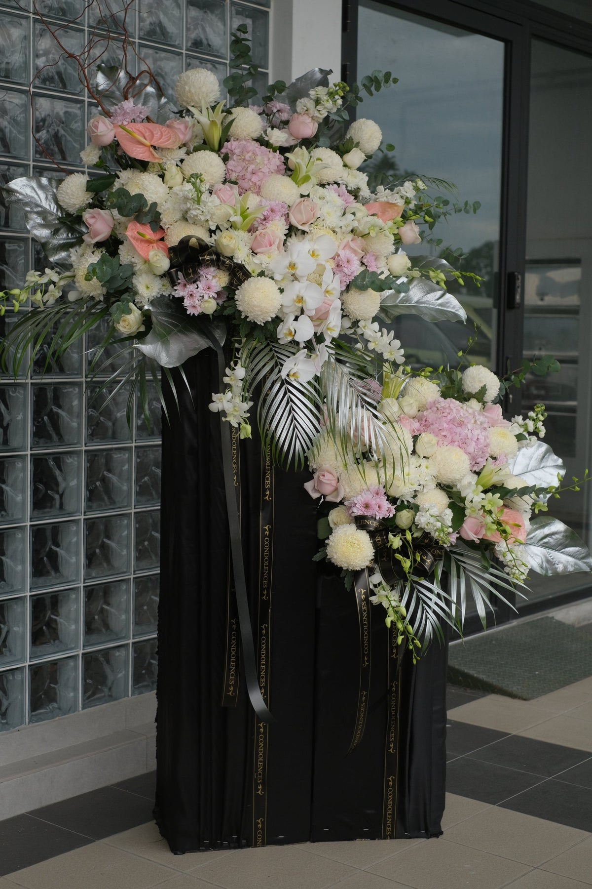 Tyrian Condolence Wreath by Bamboo Green Florist, Penang