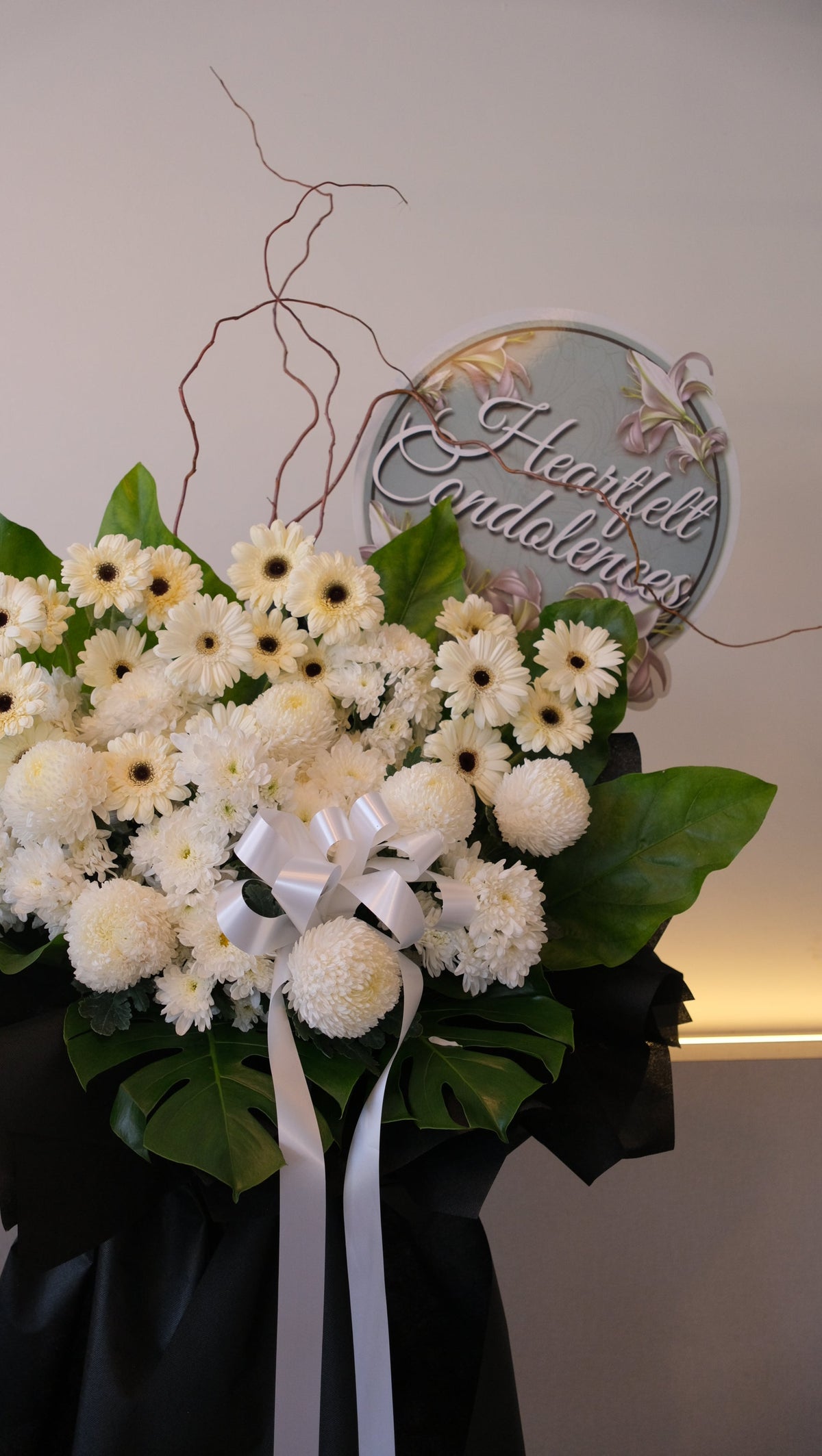 Gentle Reflections Condolence Wreath by Bamboo Green Florist, Penang, photo 4