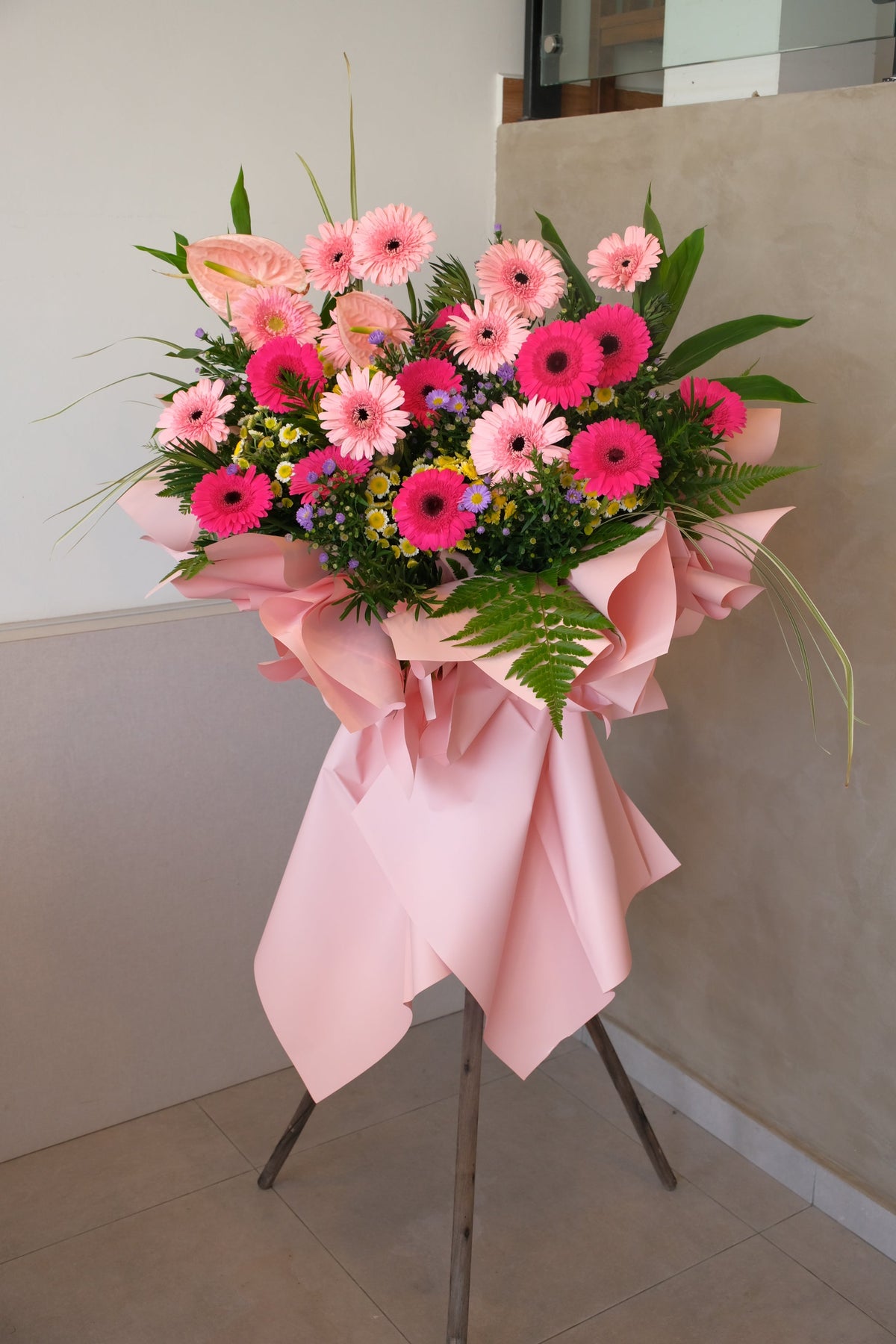Pink Debut Grand Opening Flower Stand by Bamboo Green Florist, Penang, photo 2