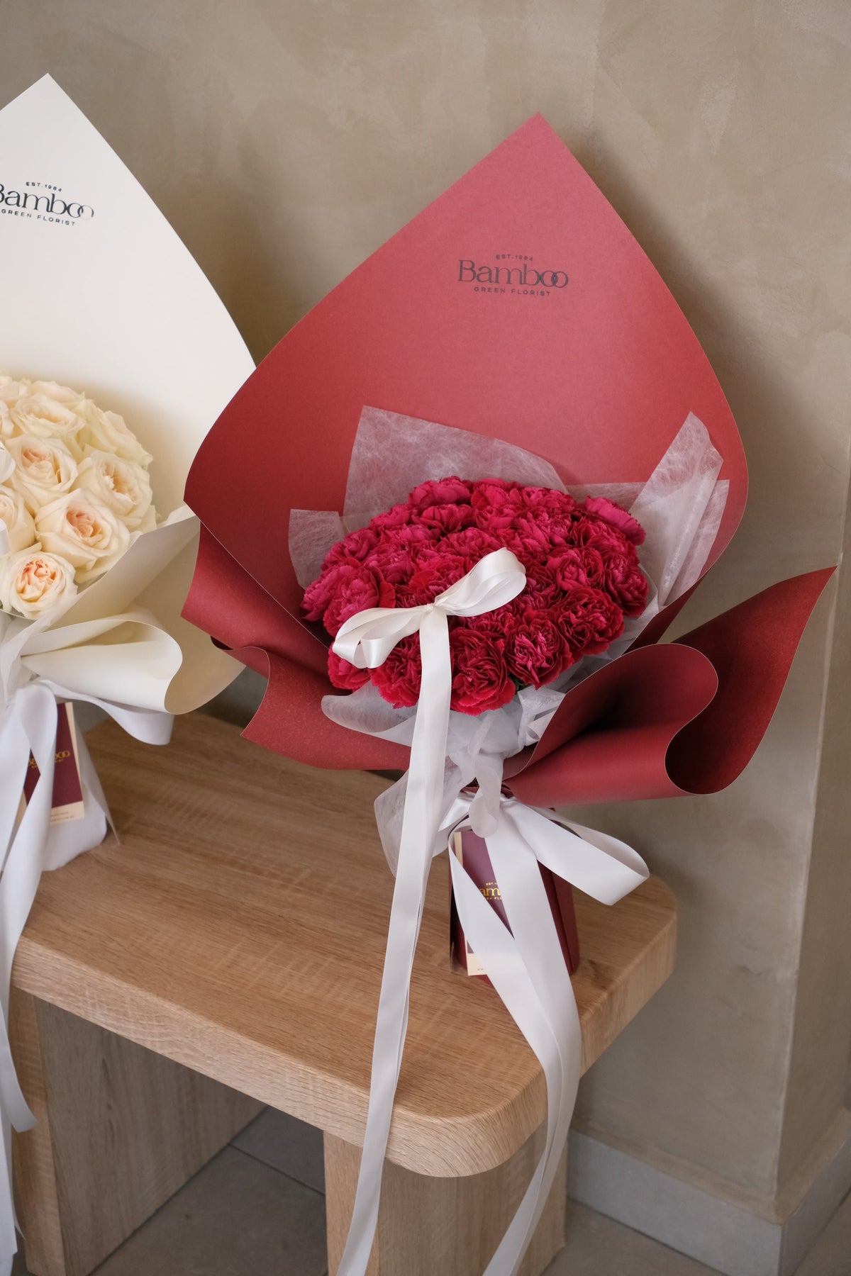 Ruffled Magic Red Carnations by Bamboo Green Florist, Penang