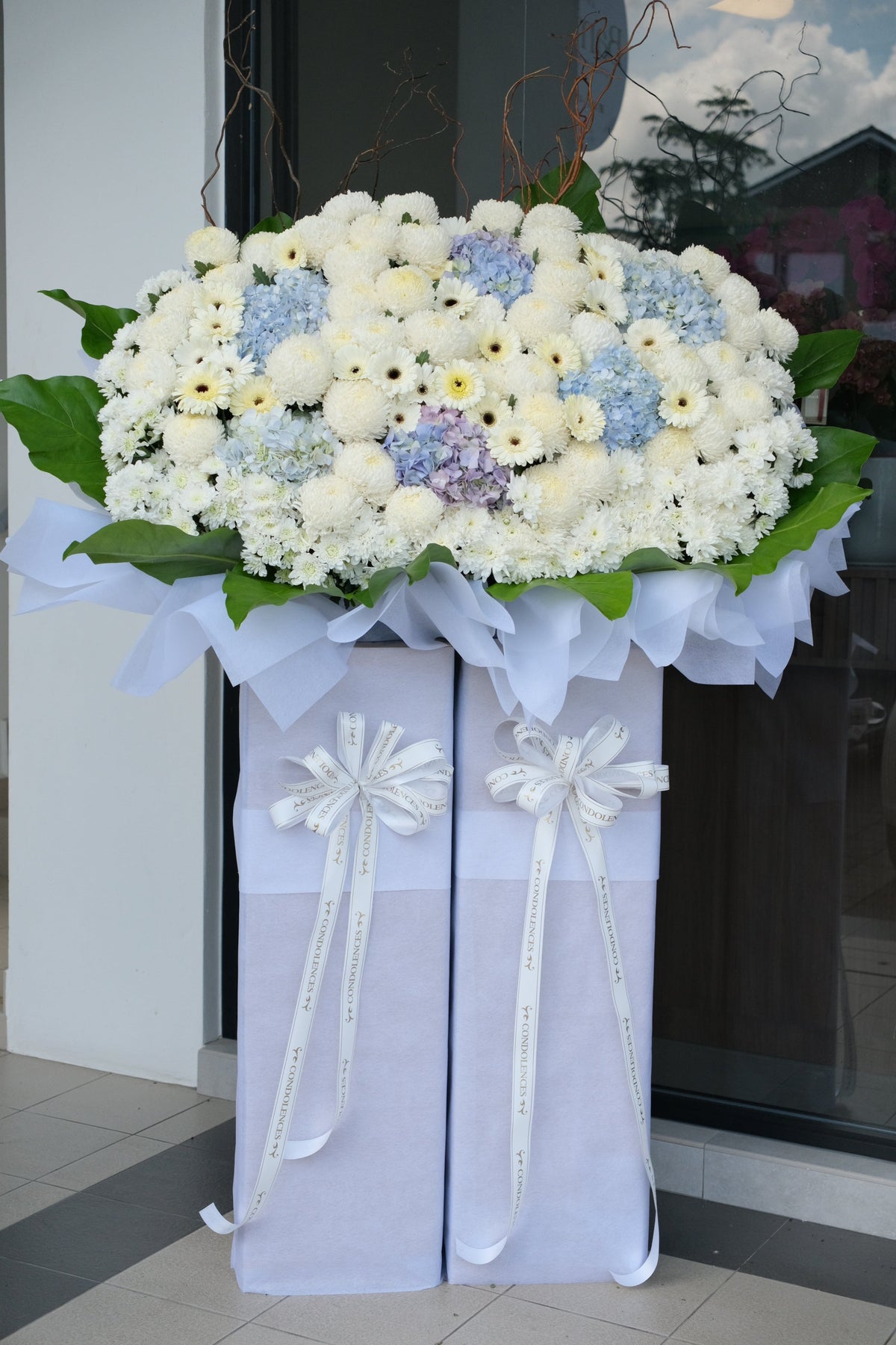 Forever Petal Condolence Wreath by Bamboo Green Florist, Penang, photo 2