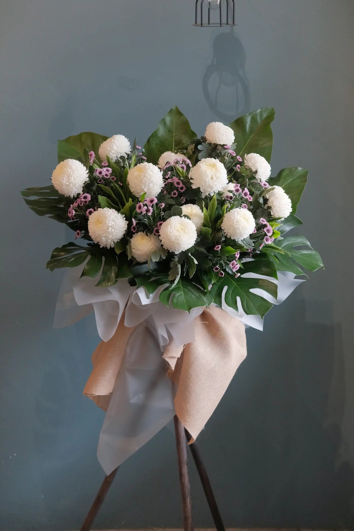 Harmony Condolence Wreath by Bamboo Green Florist, Penang