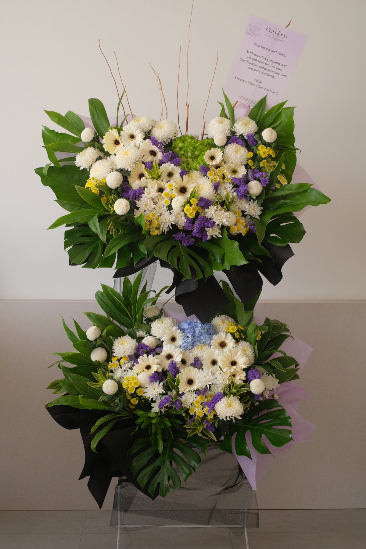 Memory Treasure Condolence Wreath by Bamboo Green Florist, Penang