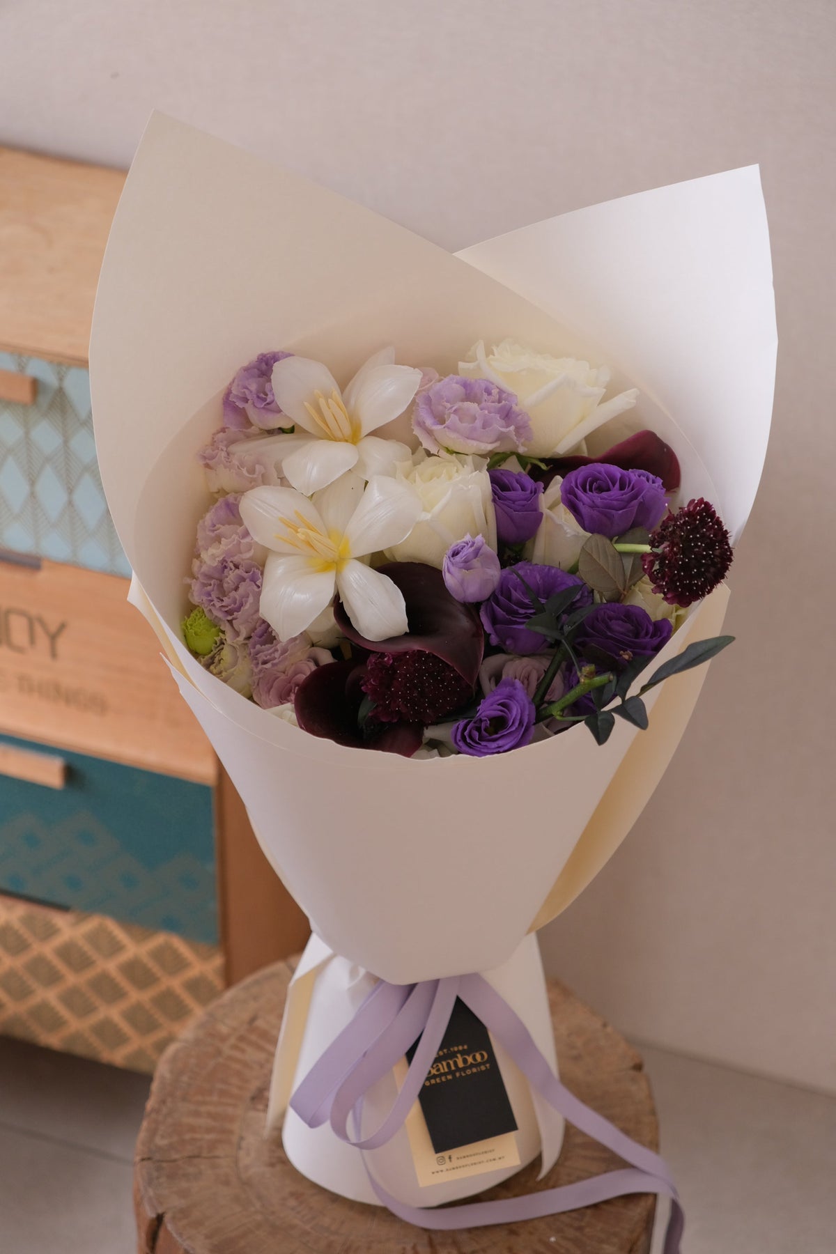 Omakase Midnight Lavender Bouquet by Bamboo Green Florist, Penang, photo 4