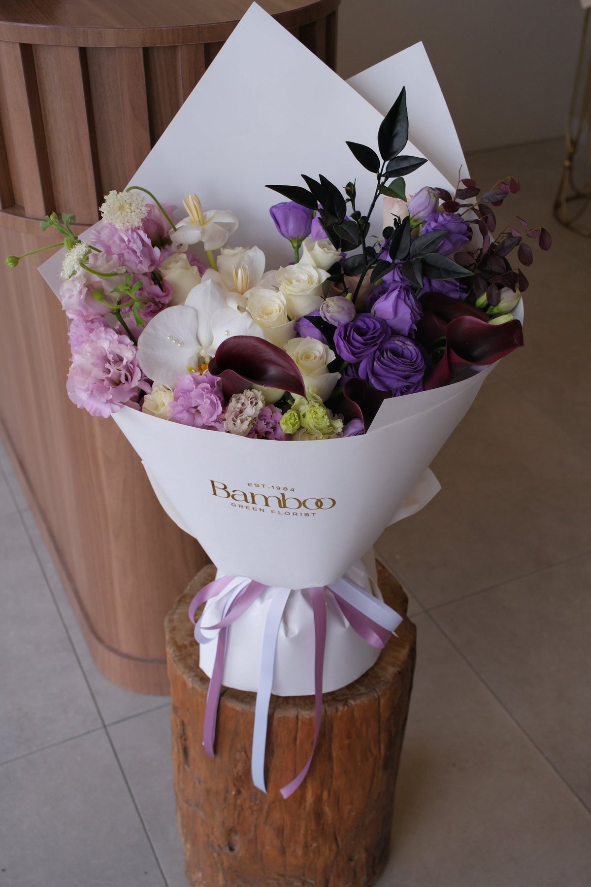 Omakase Midnight Lavender Bouquet by Bamboo Green Florist, Penang, photo 3