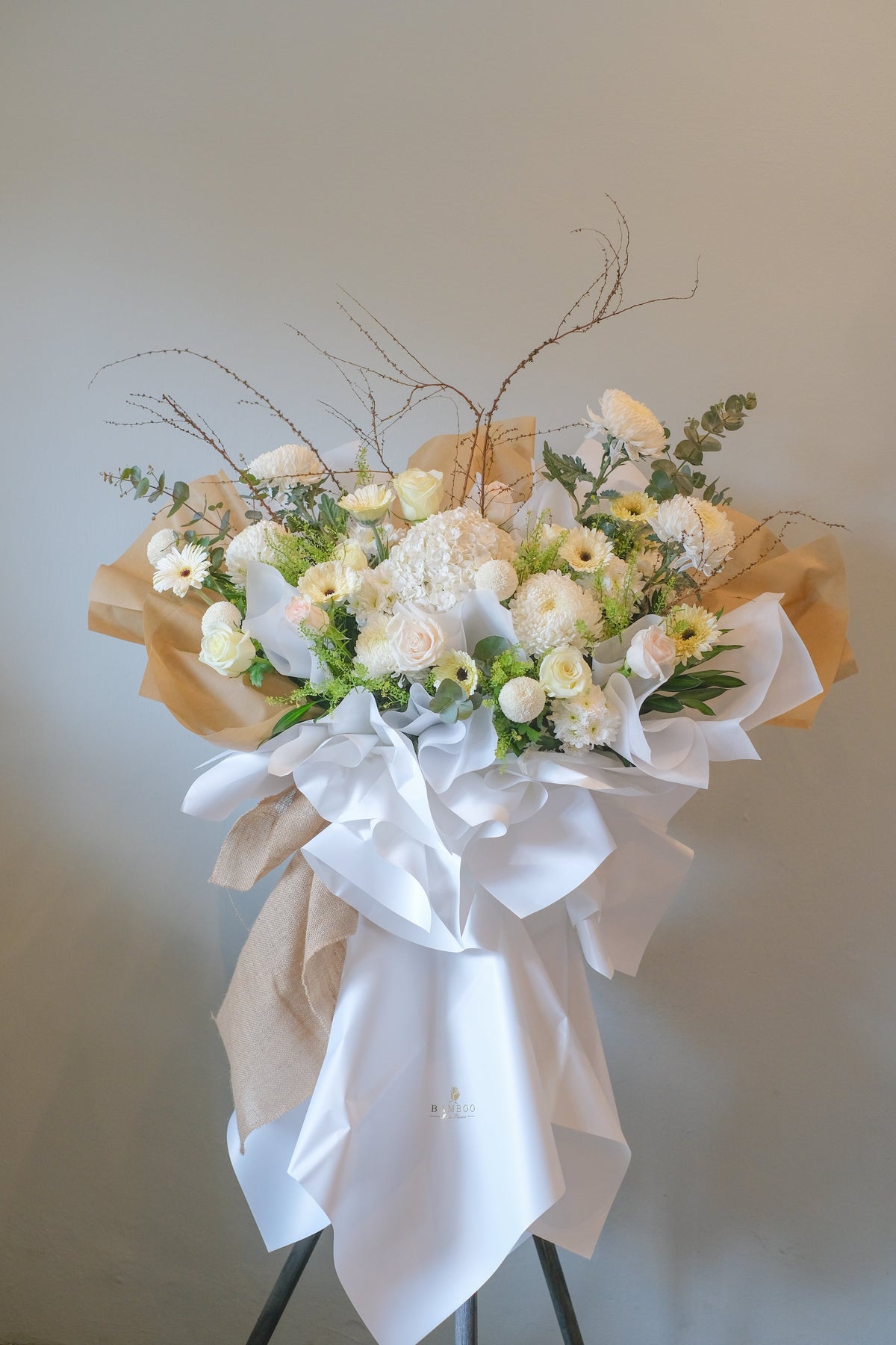 Solemn Salute Condolence Wreath by Bamboo Green Florist, Penang, photo 2
