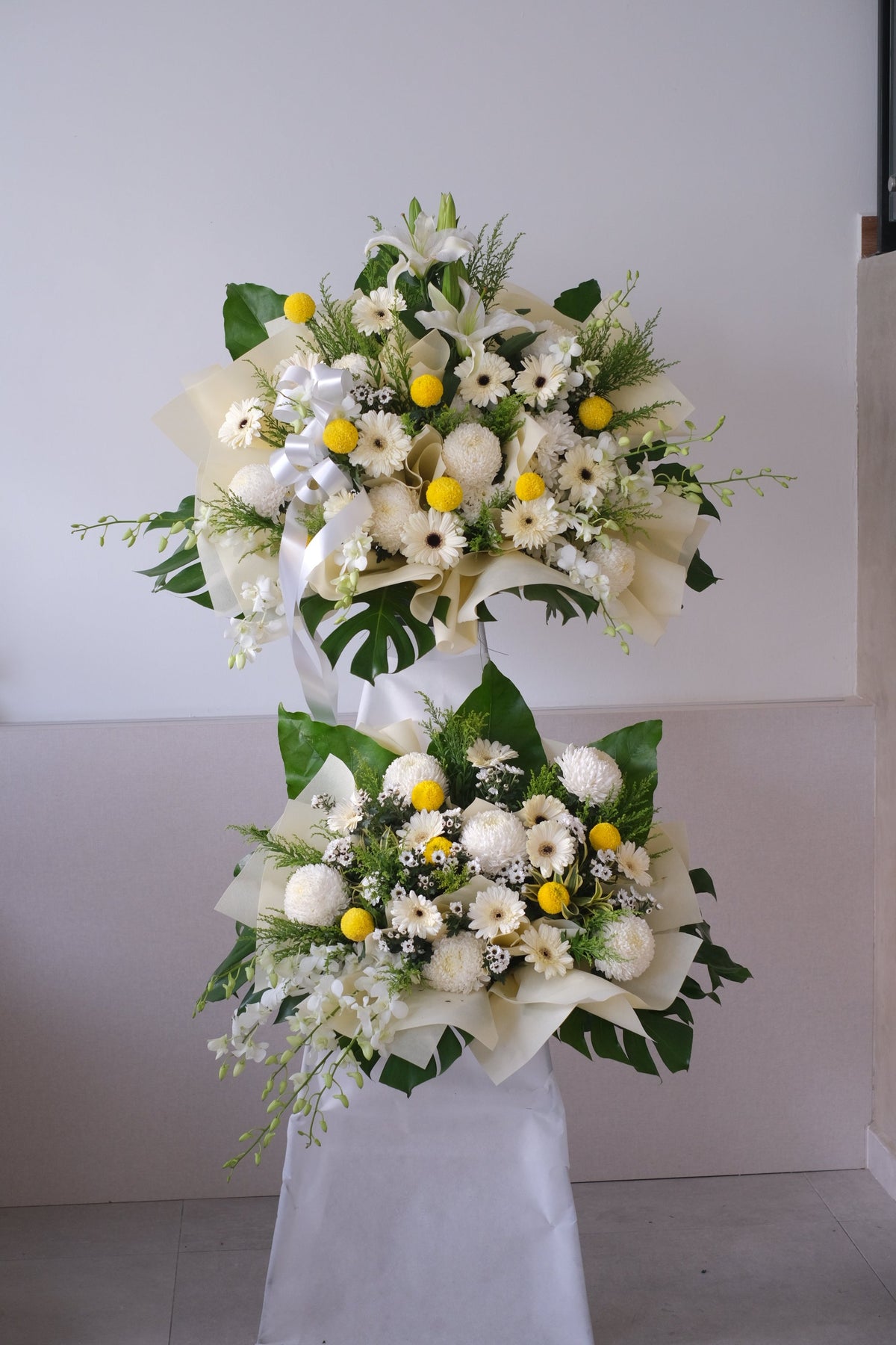 Sublime Solitude Condolence Wreath by Bamboo Green Florist, Penang
