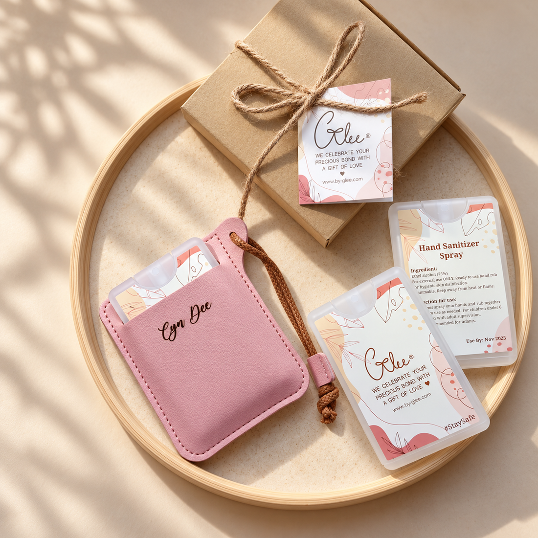 Personalised PU handy spray pouch with name