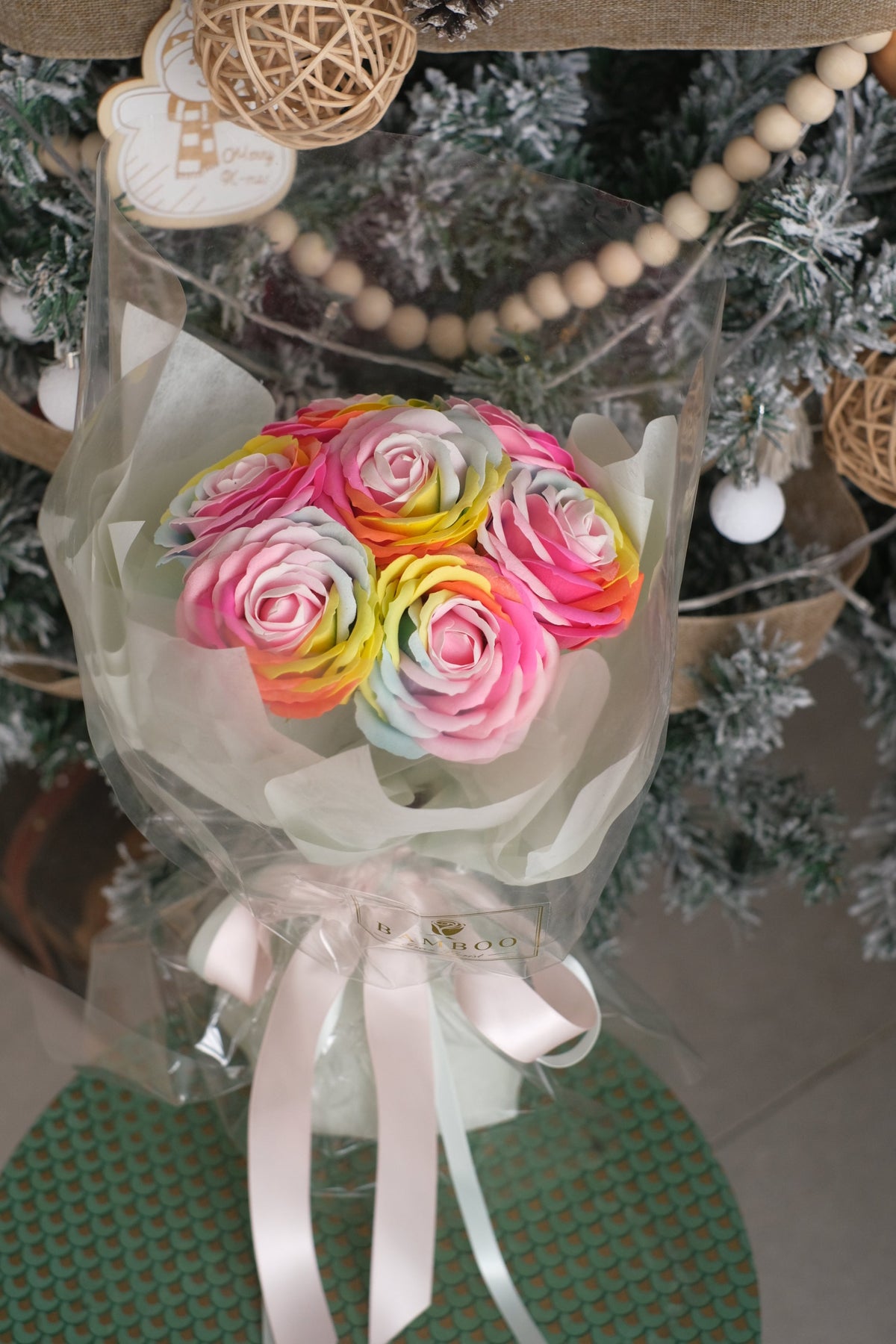 Rainbow Petal - Soap Flowers Bouquet by Bamboo Green Florist, Penang, photo 2