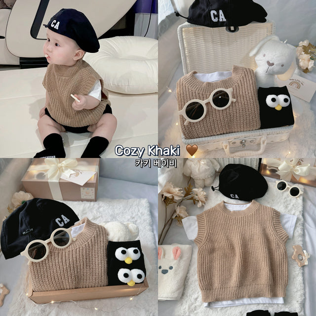 Cozy Khaki baby gift set for newborns and baby showers in Malaysia