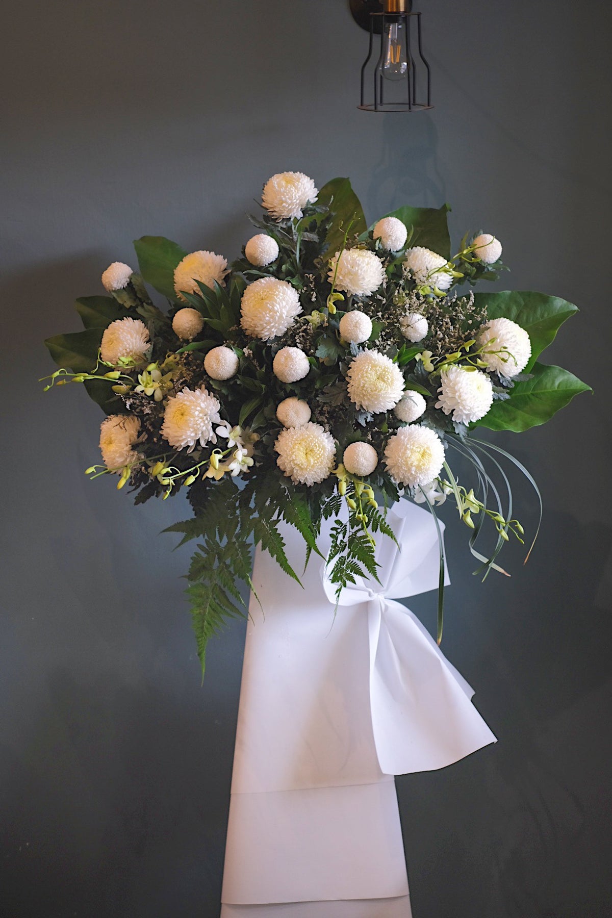 Eternal Light Condolence Wreath by Bamboo Green Florist, Penang