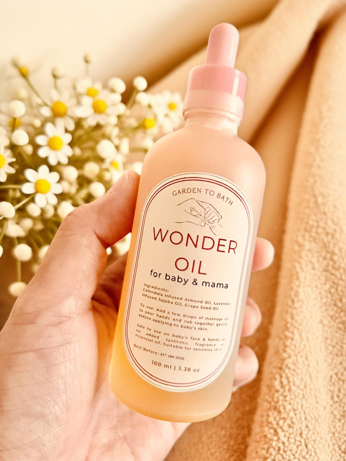 Wonder Oil for Mama & Baby, included in Garden to Bath gift sets