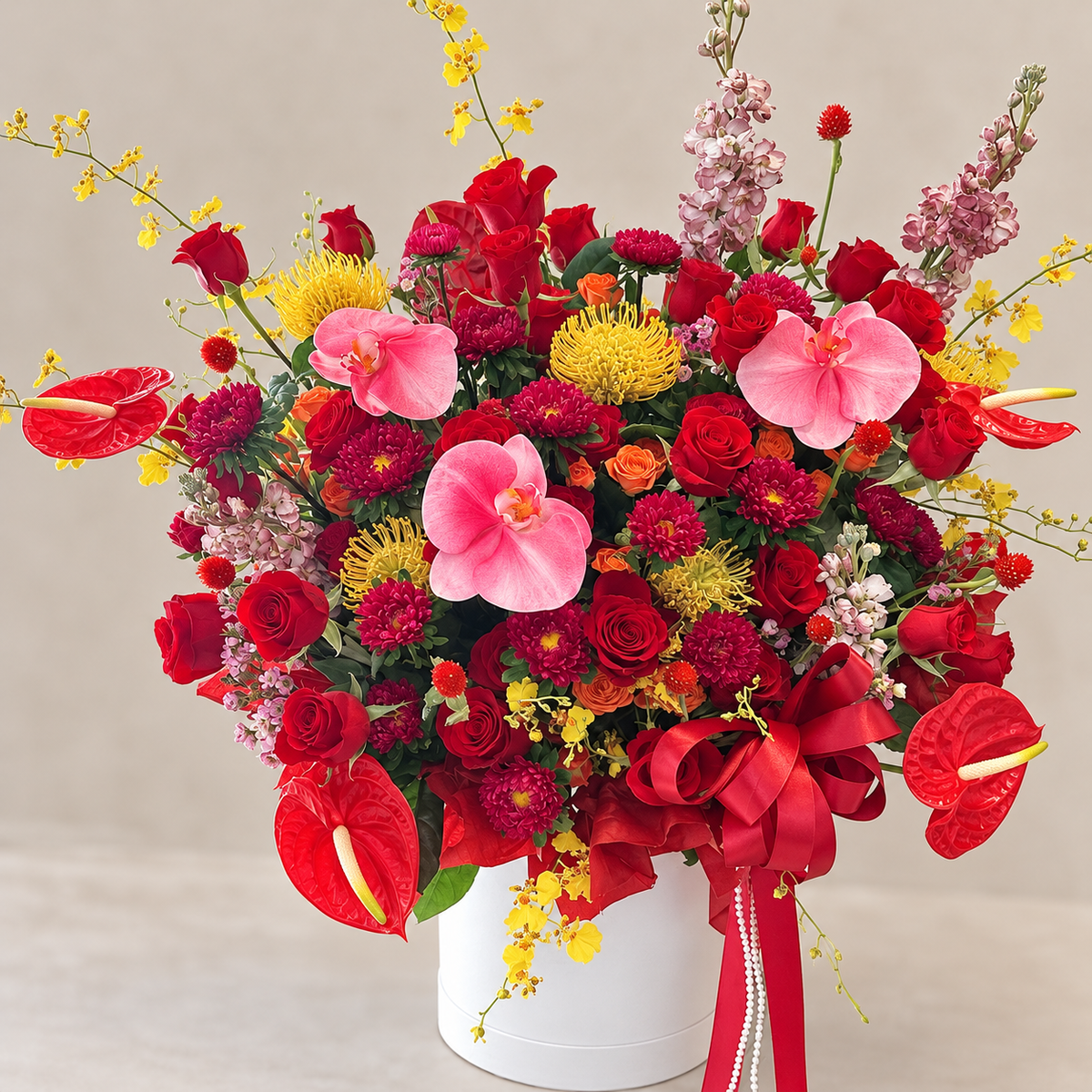 Scarlet Dynasty Table Arrangement — close-up of product details