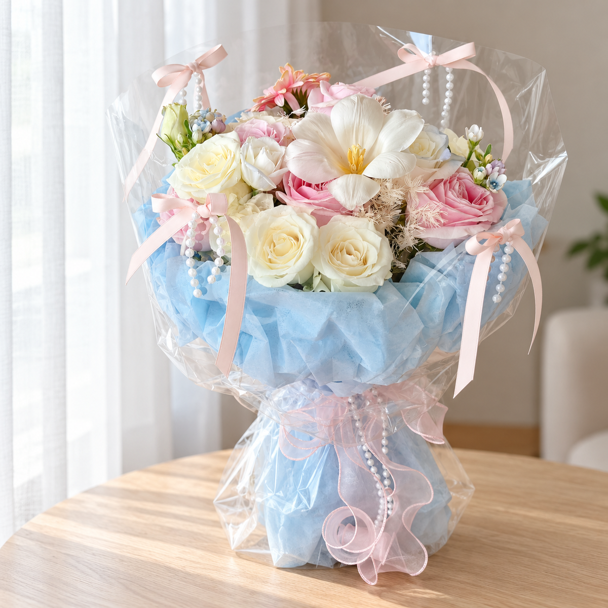 Parfum Rose & Tulip Bouquet — full product photograph in natural window light.