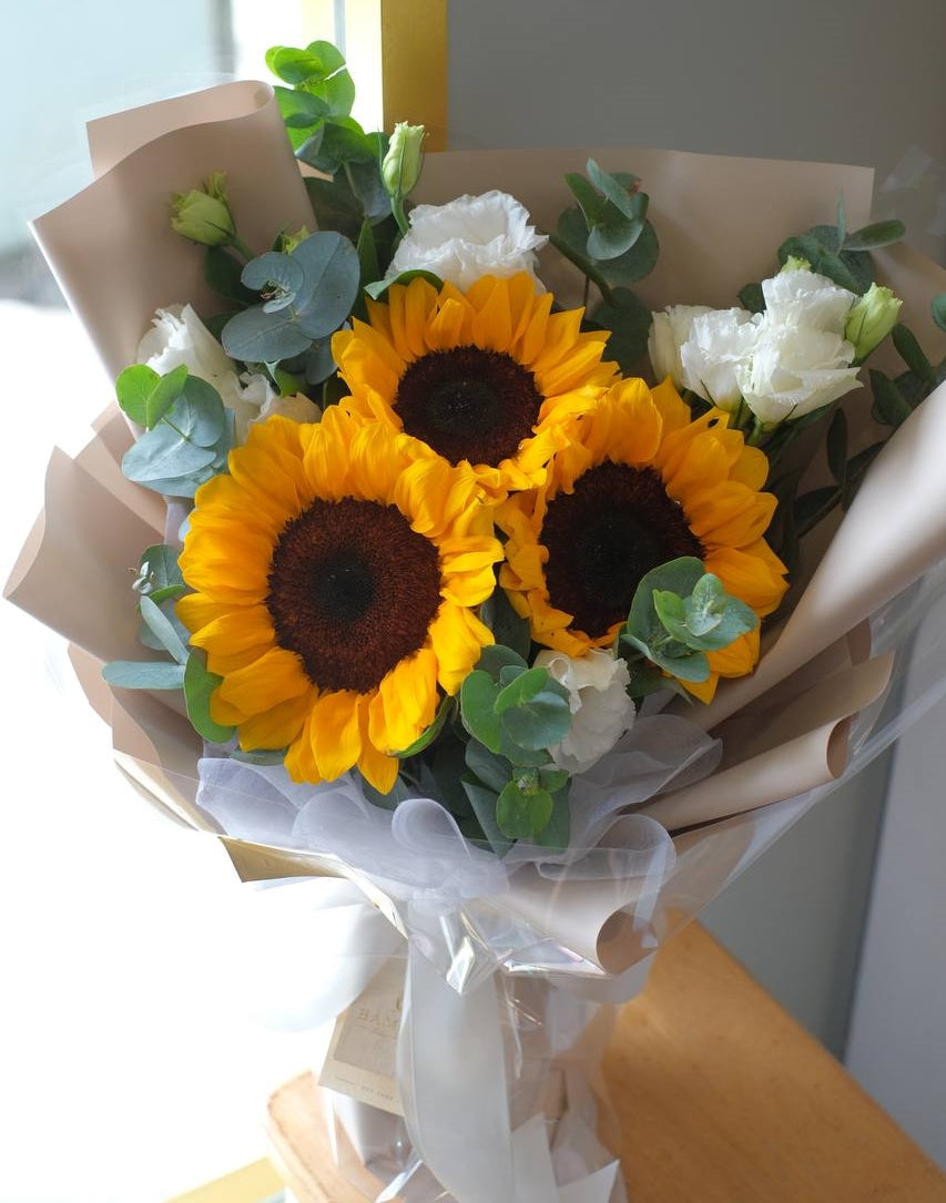 Honey Bee Sunflower Bouquet by Bamboo Green Florist, Penang