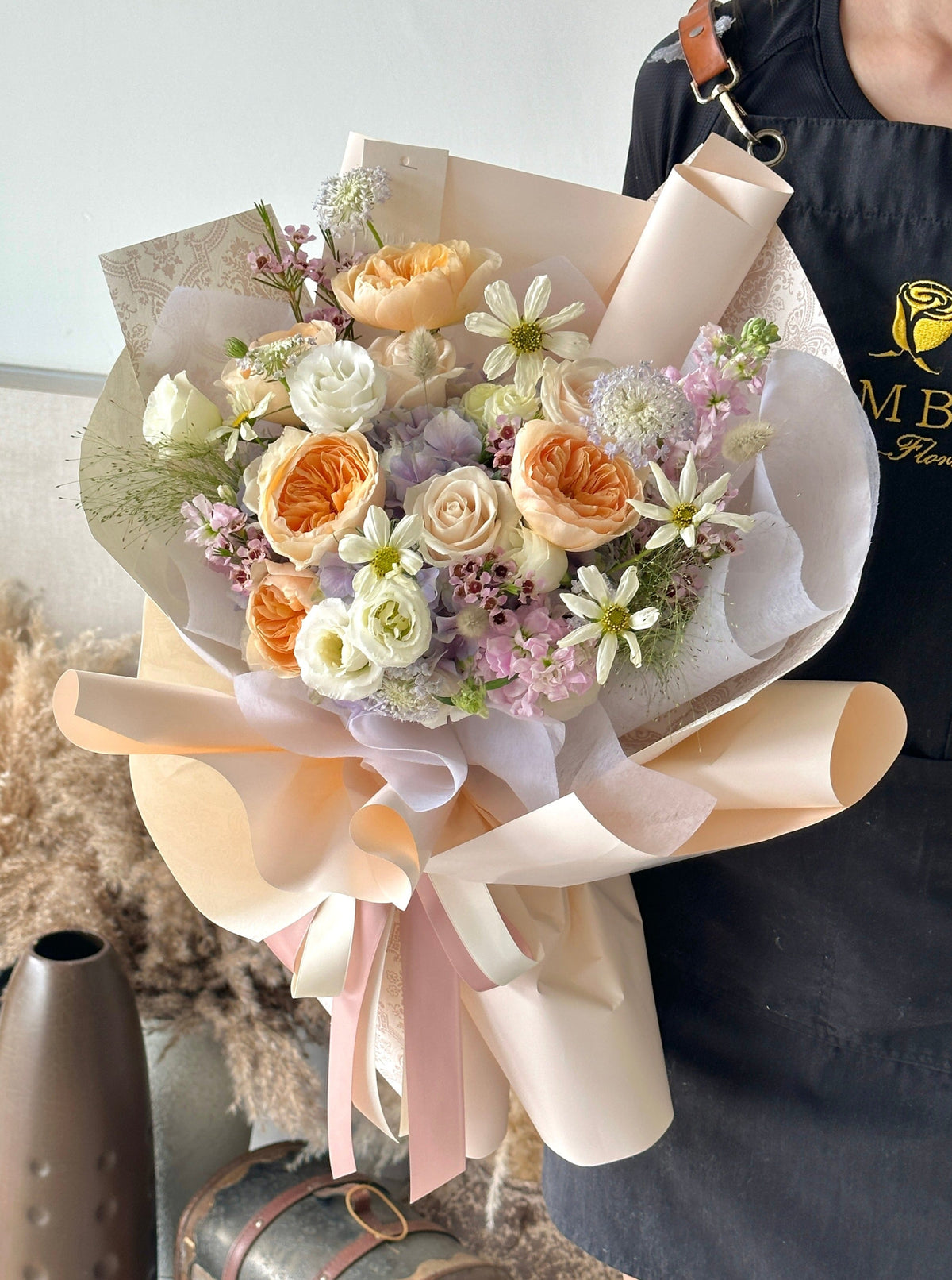 Omakase Rosa 'Juliet' Bouquet by Bamboo Green Florist, Penang