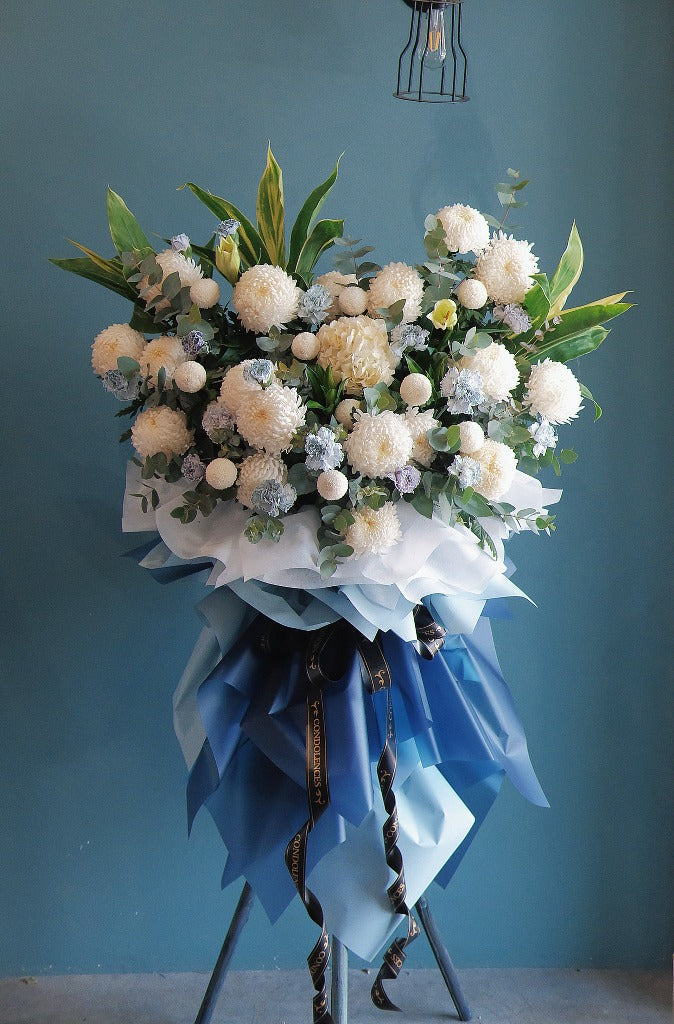 Au Natural Condolence Wreath by Bamboo Green Florist, Penang, photo 5