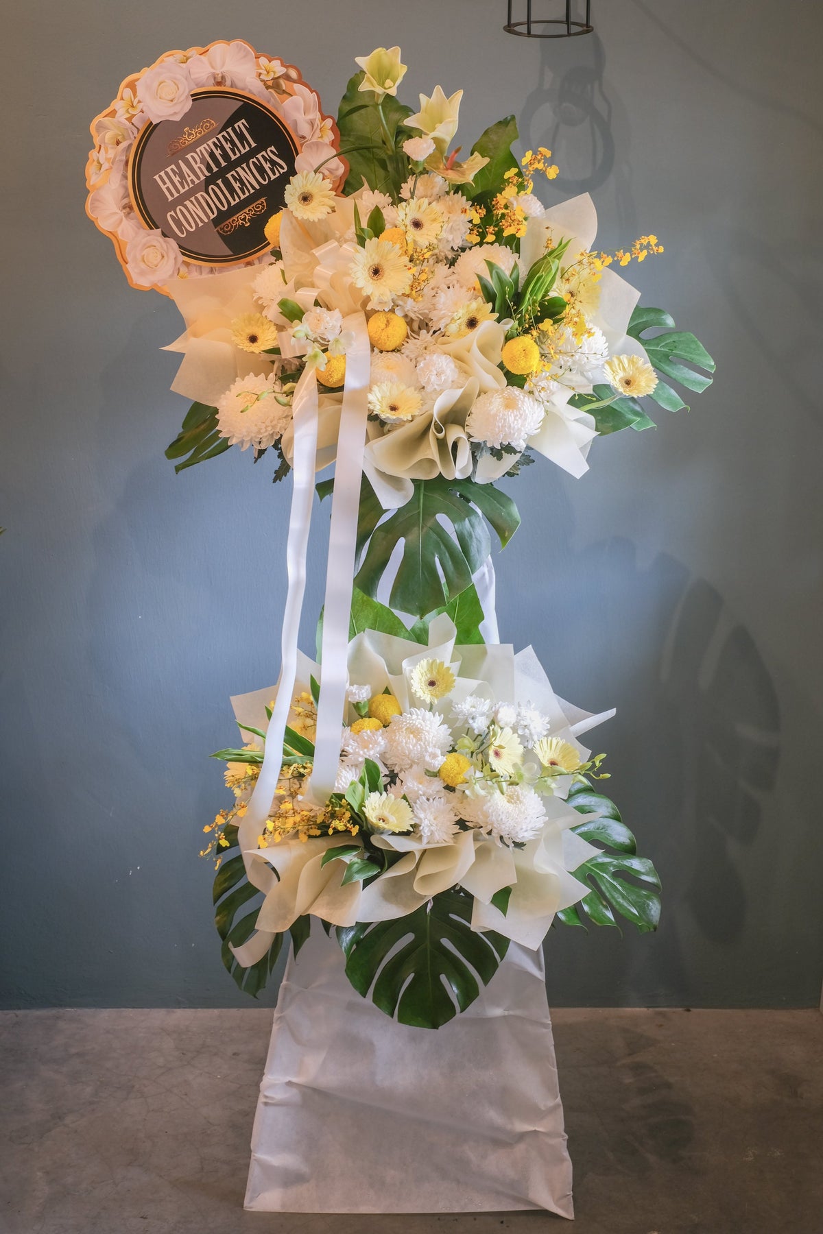 Peace Respect Condolence Wreath by Bamboo Green Florist, Penang