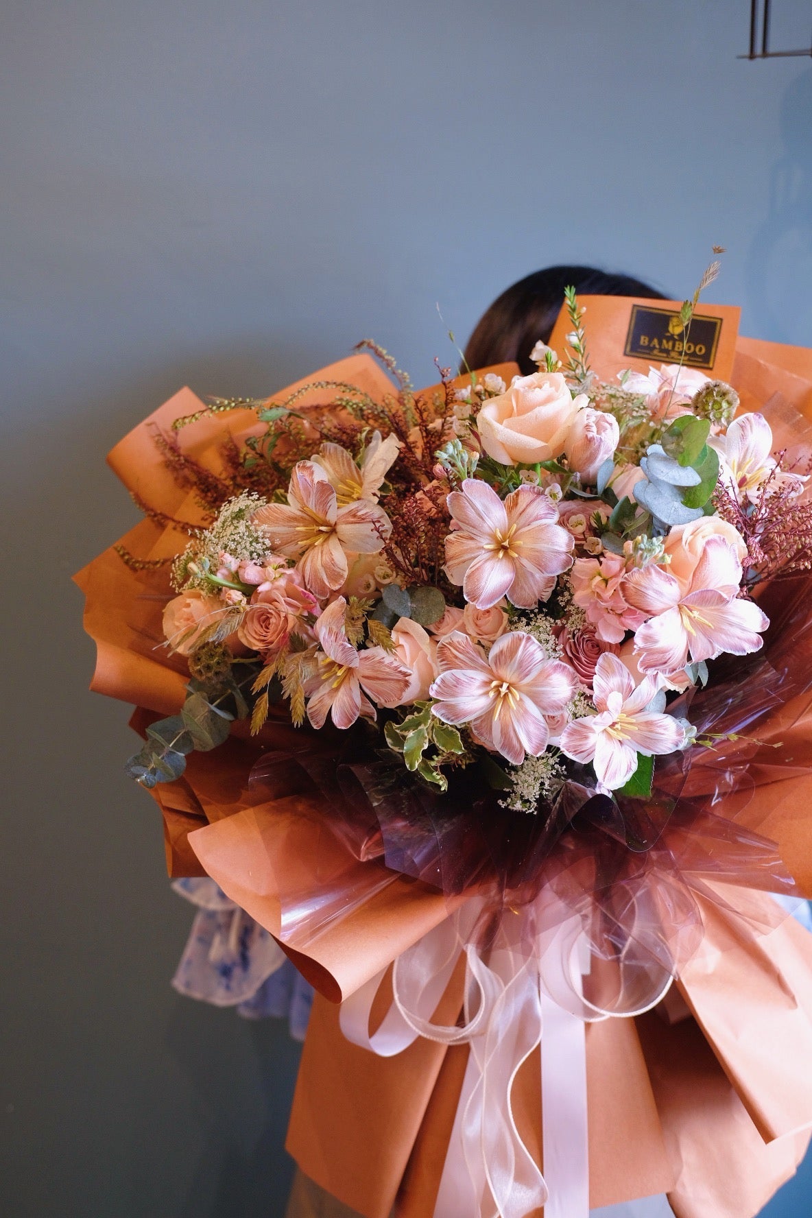 Tutu Frost Tulip Bouquet by Bamboo Green Florist, Penang, photo 3