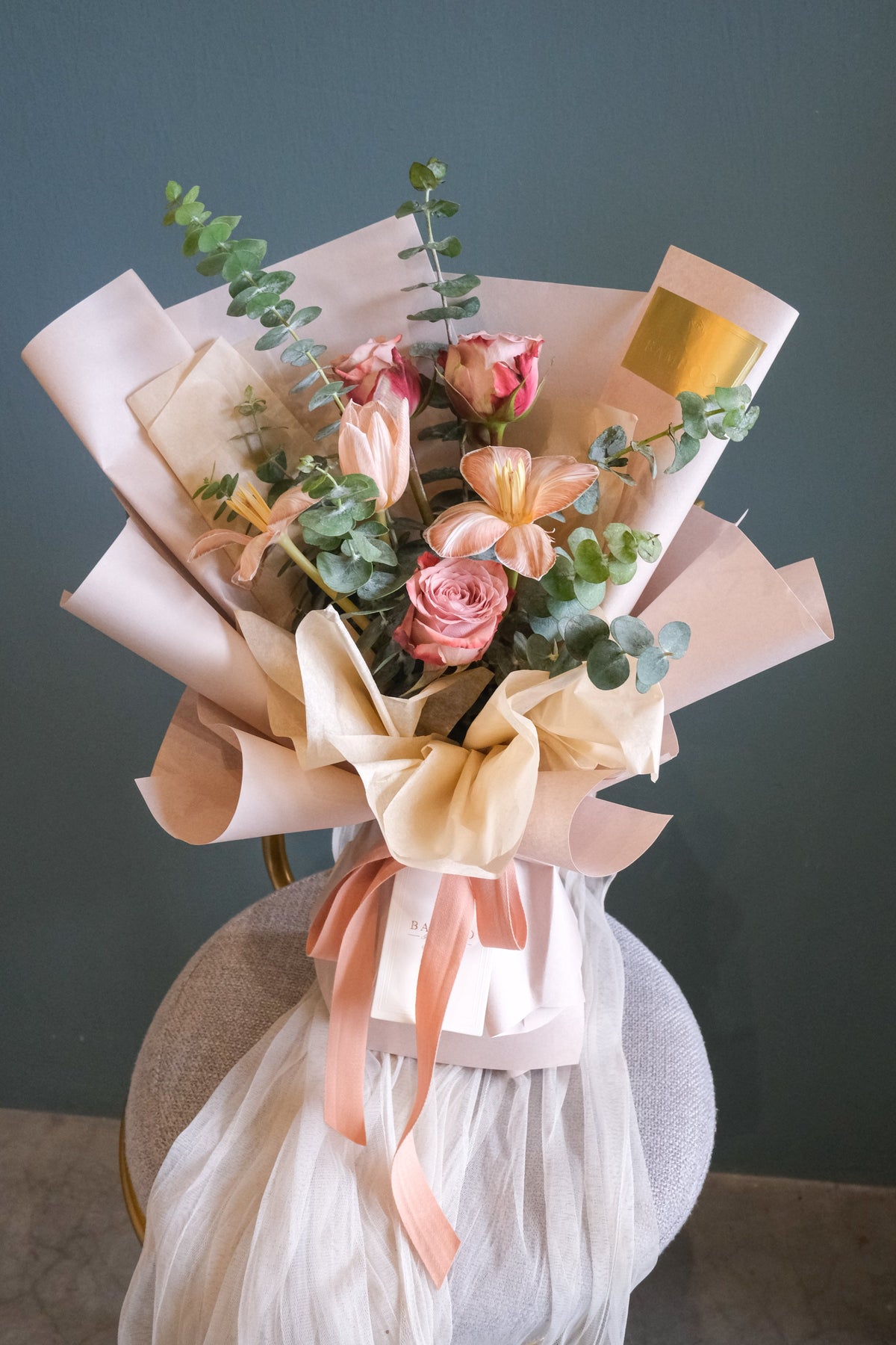 Tutu Frost Tulip Bouquet by Bamboo Green Florist, Penang, photo 2
