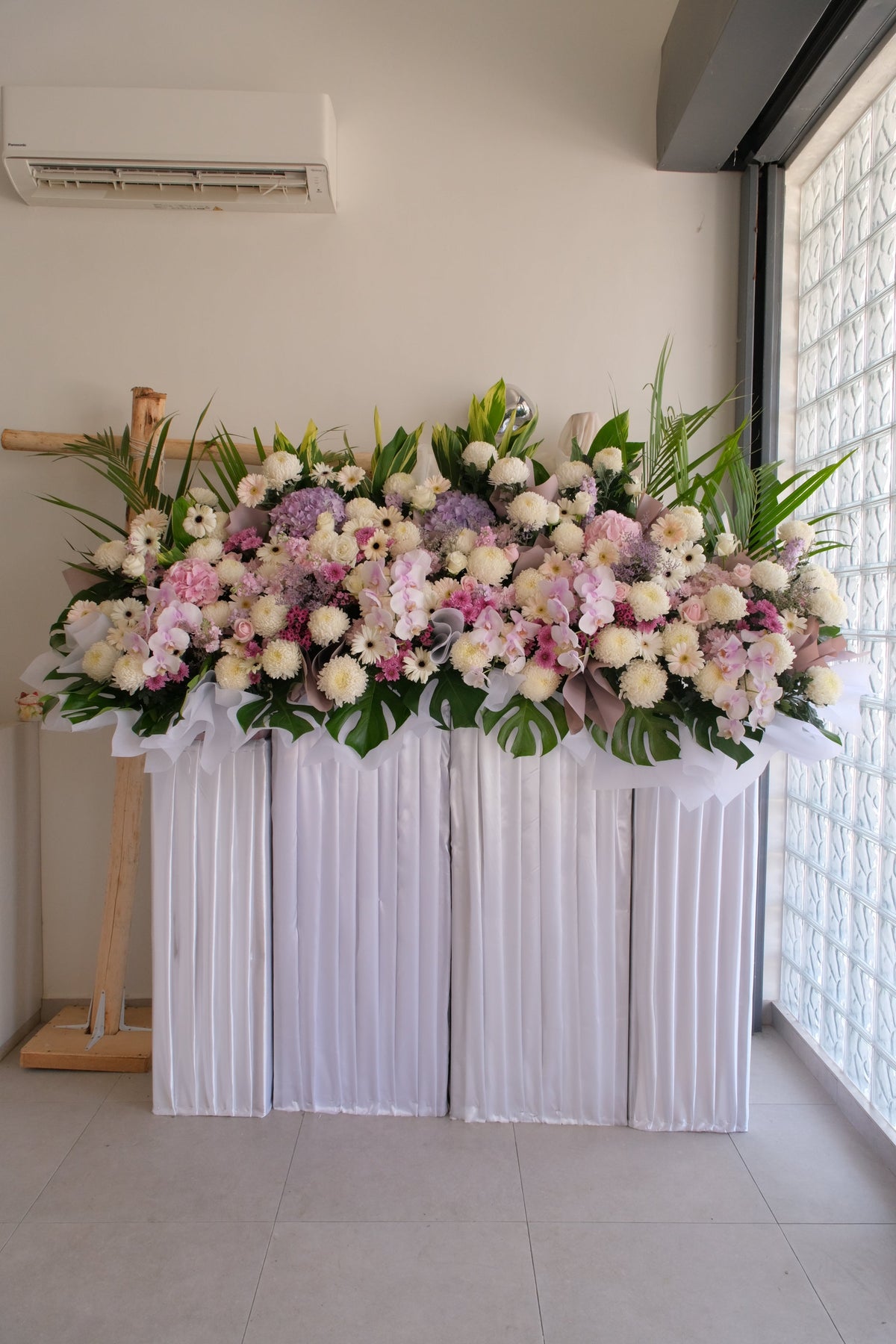 Wedgewood Condolence Wreath by Bamboo Green Florist, Penang