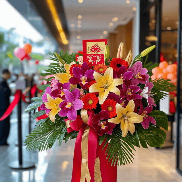 Grand opening flower stands