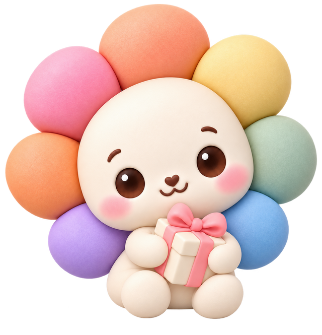 Giffy delivering a gift