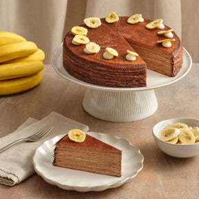 Chocolate Banana Crepe Cake by Bamboo Green Florist, Penang