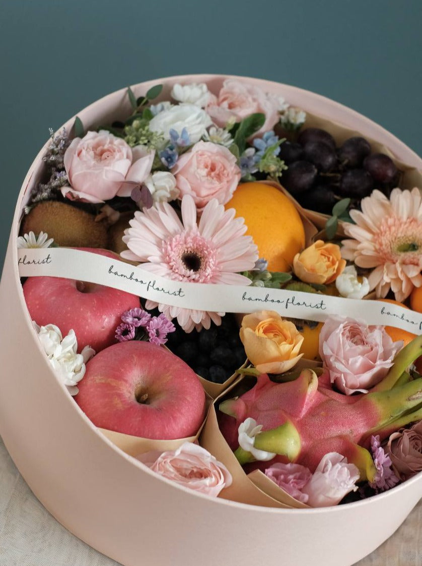 XL Fruits & Flower Box - Pink by Bamboo Green Florist, Penang, photo 3
