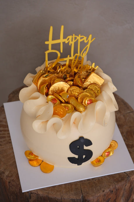 Gold Coin Cake by Bamboo Green Florist, Penang