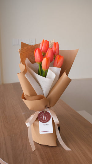 Orange Tulips by Bamboo Green Florist, Penang, photo 3