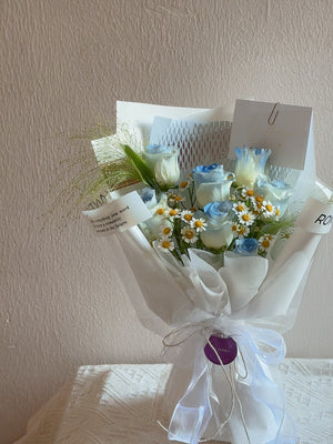 River Bleu Blue Rose Bouquet by CC Flora