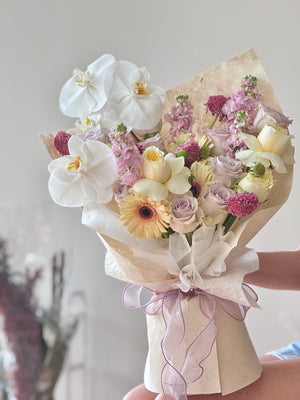 Palette Orchid, Gerbera & Rose Bouquet (Cat-Safe) by CC Flora