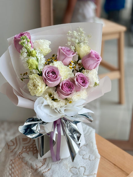 Voyage Purple Rose Bouquet by CC Flora – view 2