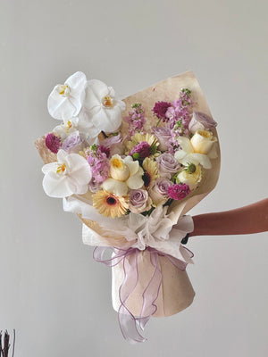 Palette Orchid, Gerbera & Rose Bouquet (Cat-Safe) by CC Flora – view 2