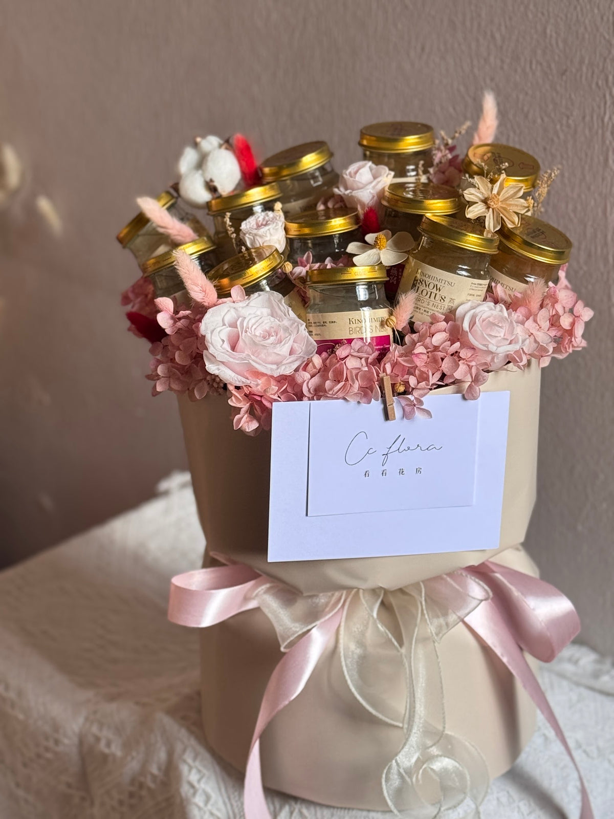 Preserved Flower & Bird's Nest Bouquet by CC Flora – view 3