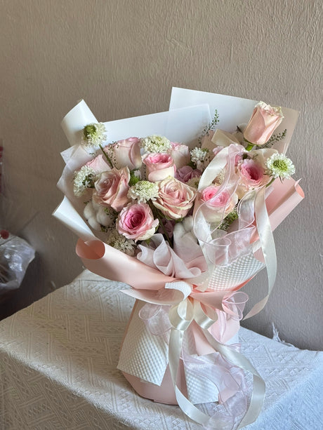 Poème Pink Rose & Hydrangea Bouquet by CC Flora – view 2