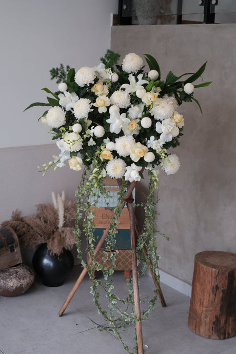 Aman Condolence Flowers by Bamboo Green Florist, Penang