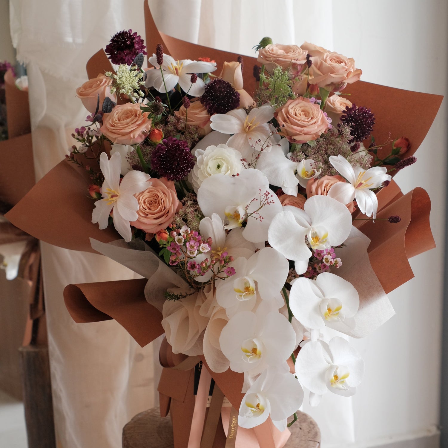 Omakase - Coffee on the Agenda Vase Arrangement by Bamboo Green Florist, Penang