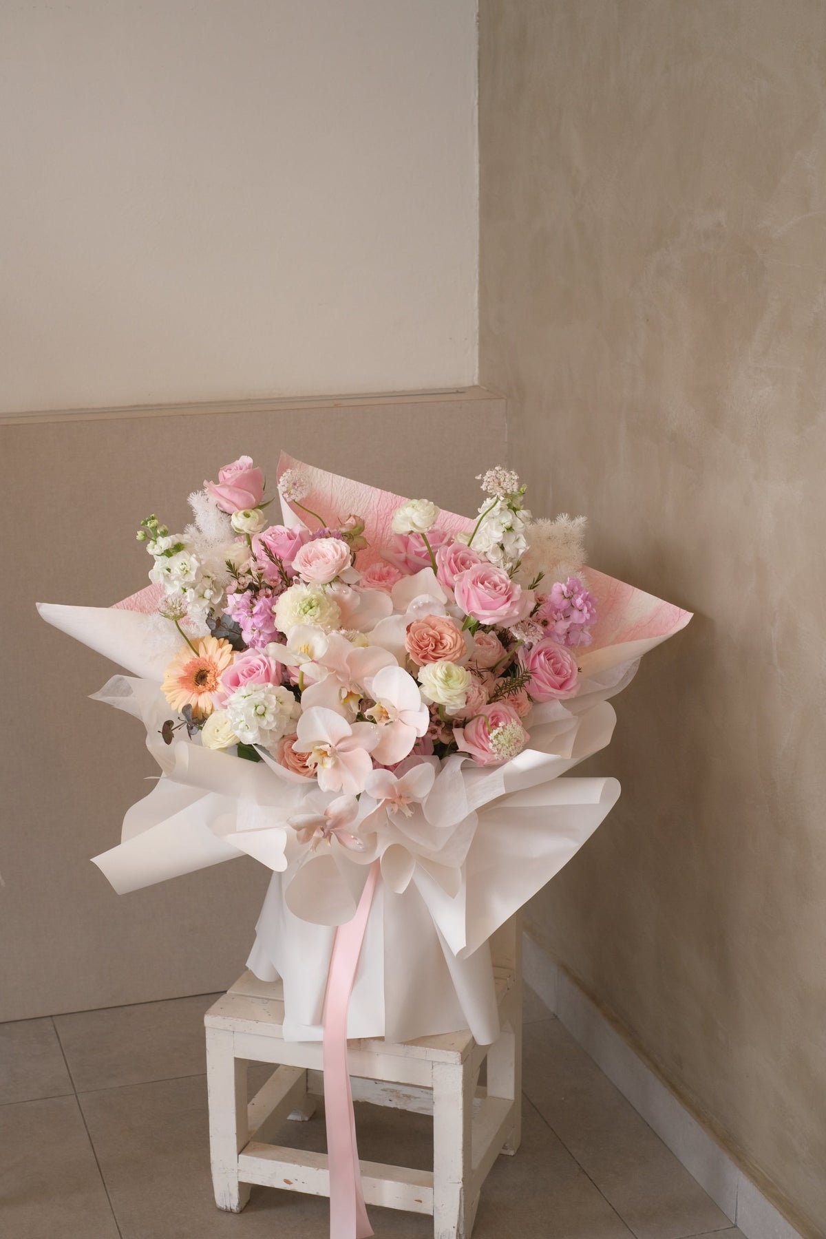 Ballerina Slipper Hydrangea Bouquet by Bamboo Green Florist, Penang