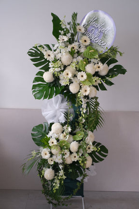 Blissful Condolence Wreath by Bamboo Green Florist, Penang