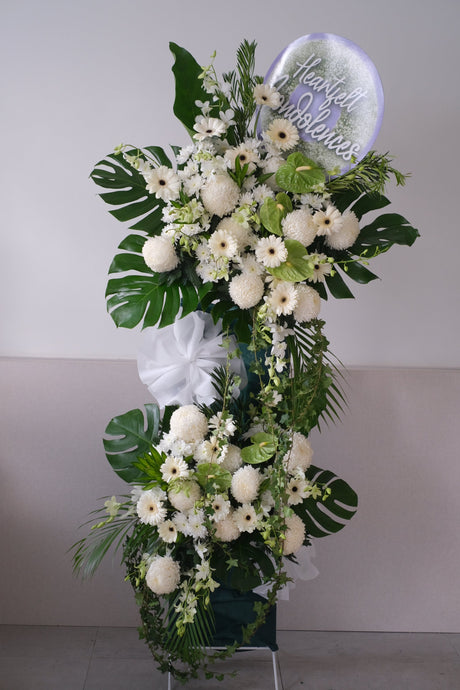 Blissful Condolence Wreath by Bamboo Green Florist, Penang