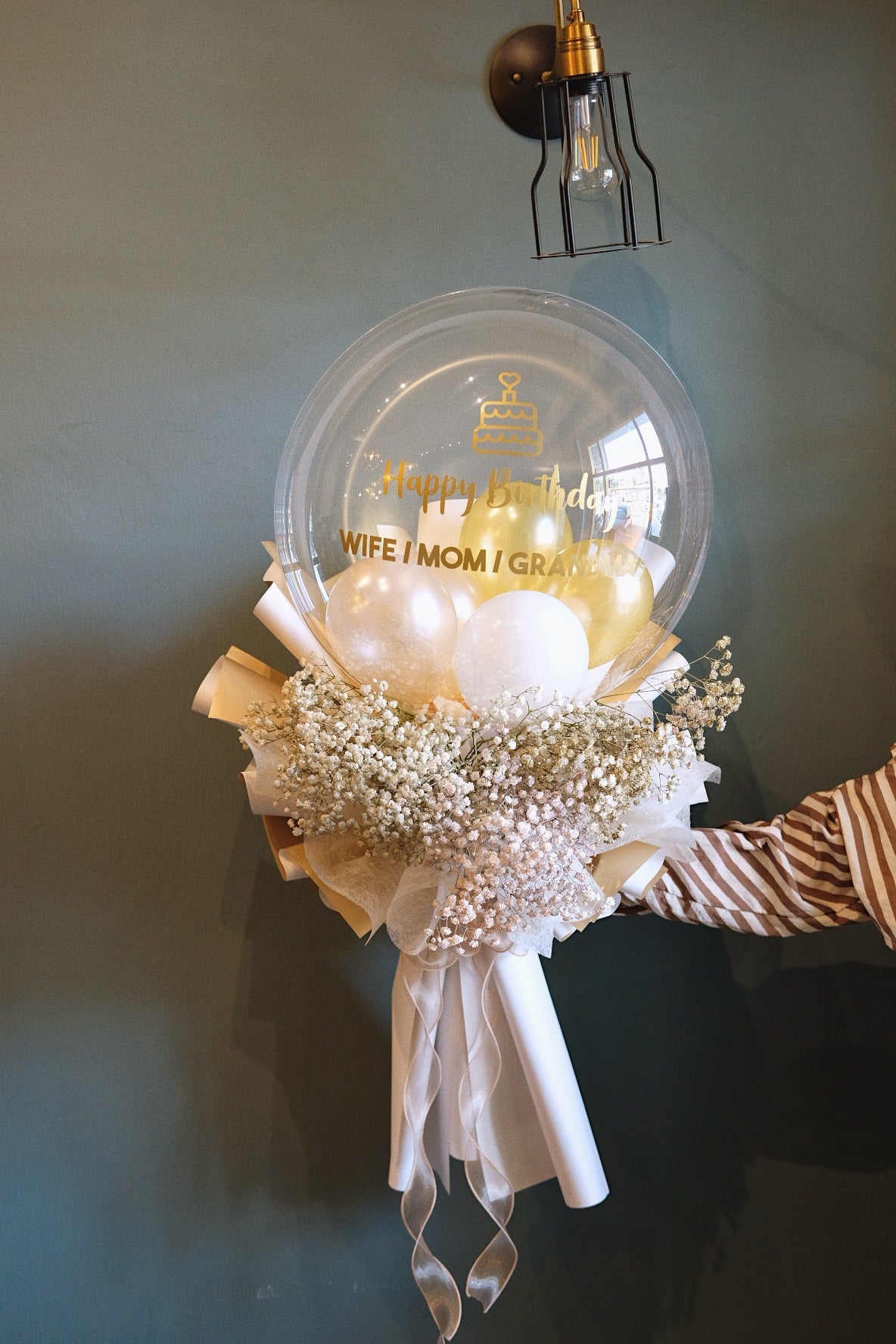 Bloom Bloons Baby's Breath Bouquet by Bamboo Green Florist, Penang, photo 2