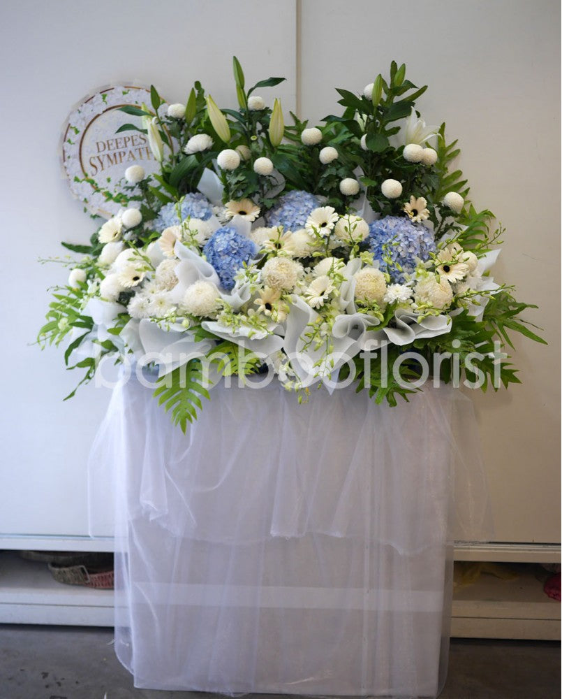 Boundless Peace Condolence Wreath by Bamboo Green Florist, Penang
