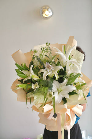 Brooks Lily Bouquet by Bamboo Green Florist, Penang, photo 3