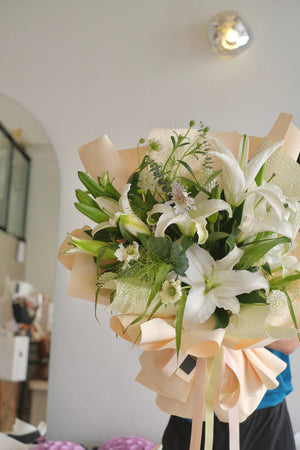 Brooks Lily Bouquet by Bamboo Green Florist, Penang, photo 2