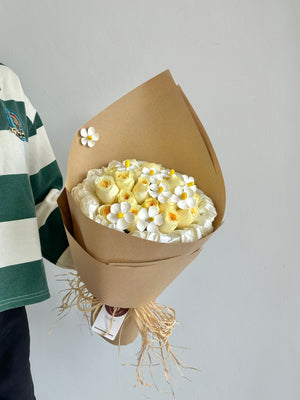 Buttercup Rose Bouquet by Bamboo Green Florist, Penang, photo 3