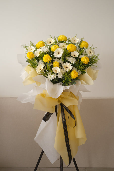 Civas Condolence Flower Stand by Bamboo Green Florist, Penang